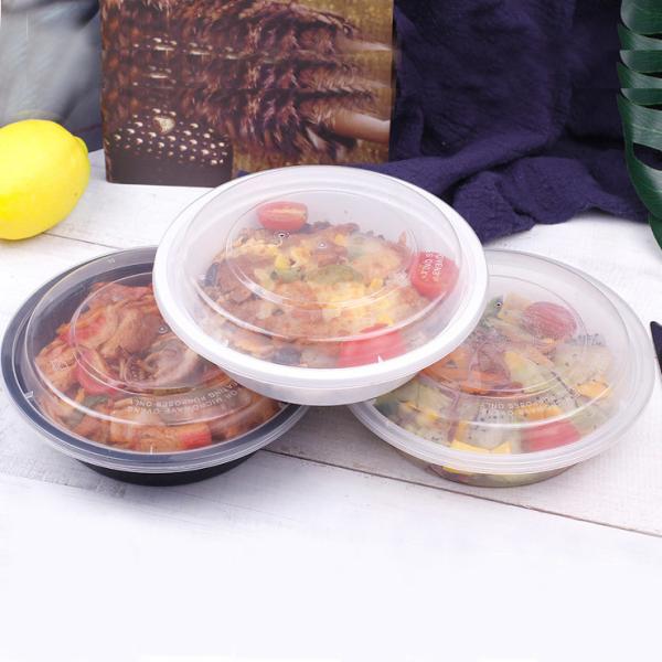 Quality Take away round shape transparent PP bulk plastic food container for sale