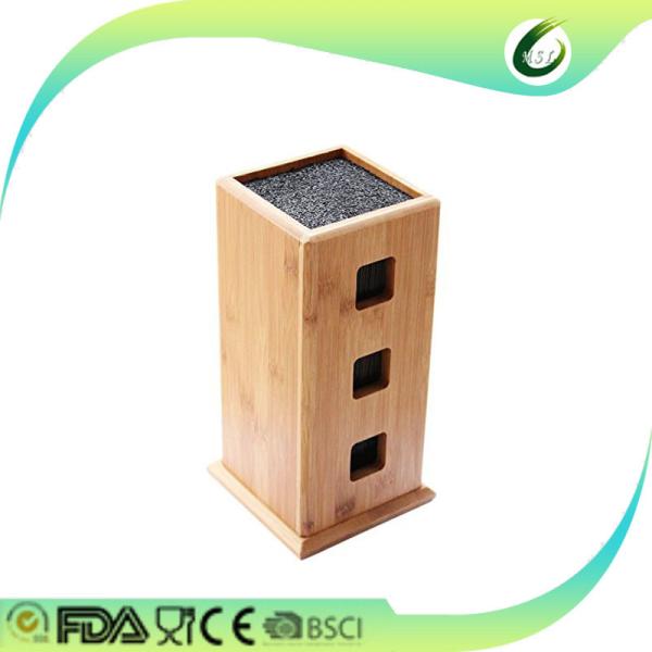 Quality Multi-functional bamboo knife cutter storage holder knife block for sale