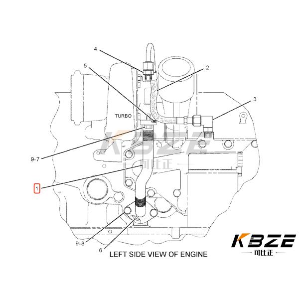 CA1590918 159-0918 1590918 CAT 3126 C7 TURBO DRAIN PIPE FOR EXCAVATOR E322 E324 E325 0.2KG