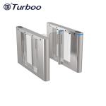 Fast Access Control Speed Gate Turnstile Swing Barrier Gate With LED Strip Bar