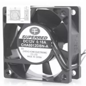 China Warmer / Microwave / Refrigerator DC Cooling Fan AWG26 Lead Wire Black 60x60x25 12V Fan on sale
