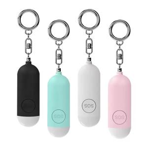 China 140db Emergency Self Defense Alarm Keychain Safety Defence Key Chain Led Security Personal Alarm Keychain For Women on sale
