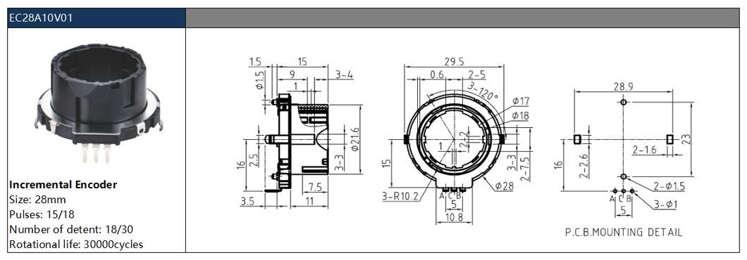 Precision Encoder Knob with Multiturn Absolute Positioning for Robots