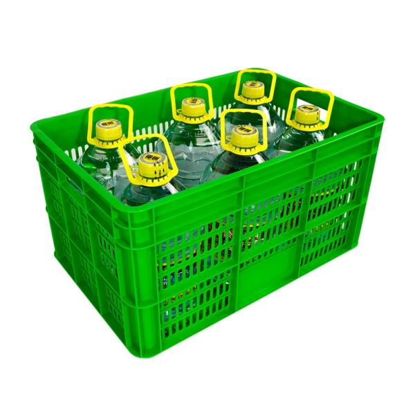Eco-Friendly Stackable Plastic Basket for Customized Logo Storage Solutions