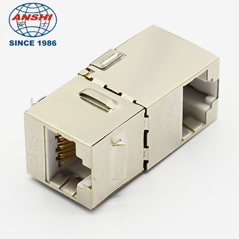 CAT5E CAT6 STP Keystone Jack Right Angle Cat6 Shielded Inline Modular
