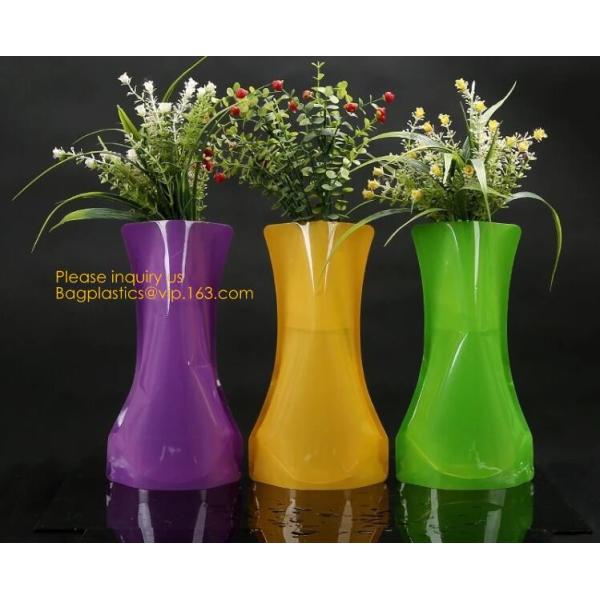 home decoration pvc flexible flower vase,Professional clear pvc vase vinyl vase,reusable vinyl vase,vinyl folding vase,f
