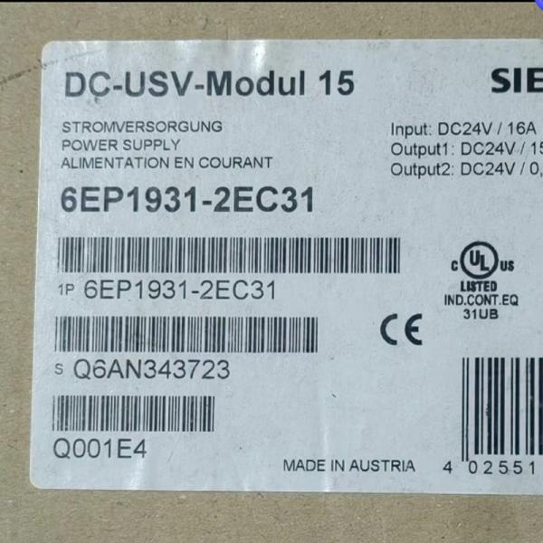 Quality SIEMENS	6EP1931-2EC31 SITOP DC UPS module 24 V/15 A uninterruptible power supply with serial interface input: 24 V DC/16 for sale
