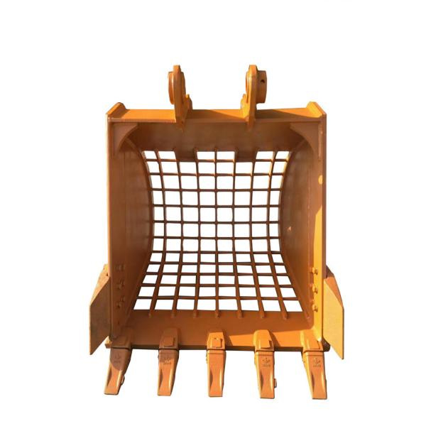 Quality Q355B Excavator Skeleton Bucket Yellow Black Sieve Excavator Crusher Bucket for sale