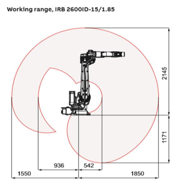 Used ABB industrial robot material handling ABB IRB 2600ID 6 axis robotic humanoid machine