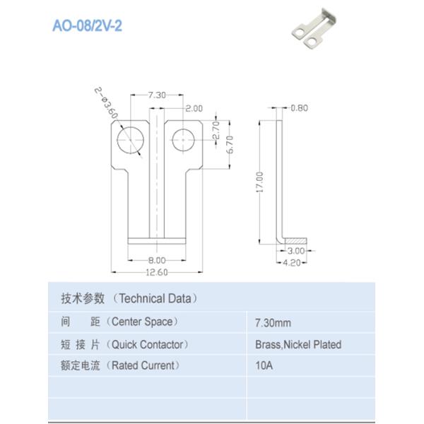 Electrical Terminal Block Accessories nickel plated din rail mounted terminals