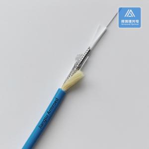 Buy cheap 2 Cores SM Spiral Armored Fiber Cable 6.0mm Blue LSZH With PBT Tube Rodent Resistant product