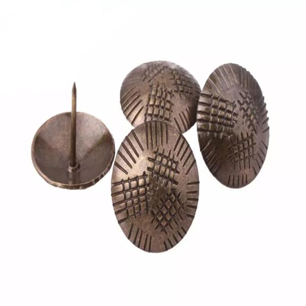 Round Dome Decorative Upholstery Nails Red Copper / Bronze For Sofa