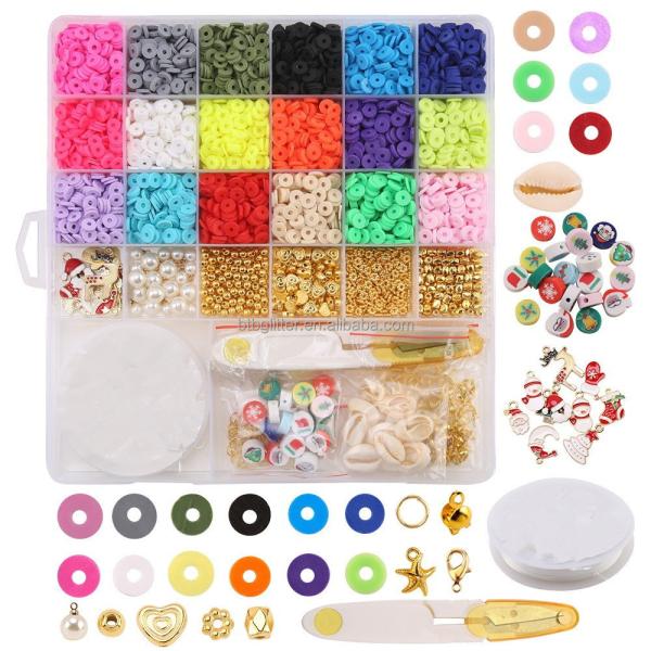 Jewelry Making DIY Crafts Handmade 3500pcs 6mm Clay Beads With Letters Fashion Woman Bracelet Handmade Set Packing Beads