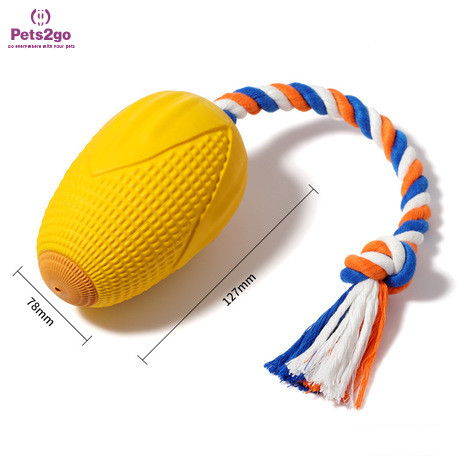 Vocalize Tellow Plastic 127X78mm Dog Chew Toys