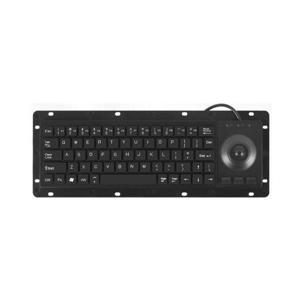 Quality Low-cost Rugged Panelmount Plastic Keyboard With Tiny Trackball and 68 Keys for sale