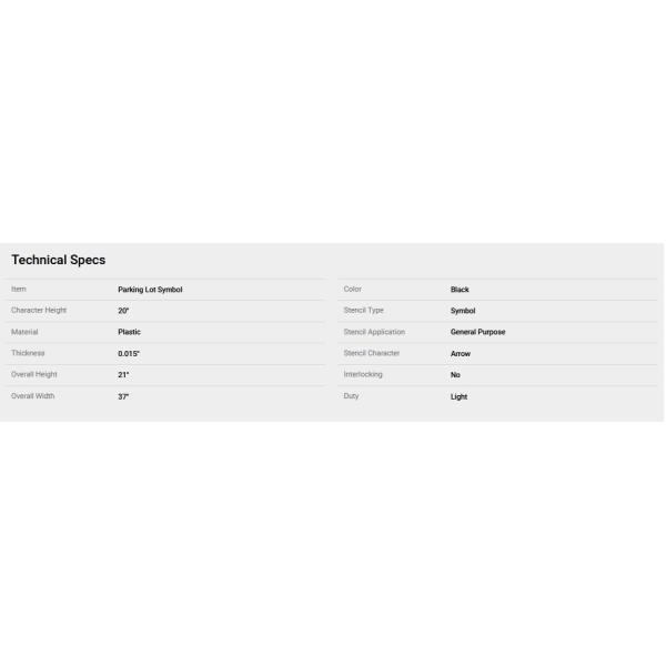 Parking Lot Symbol PVC Stencil Rectangle For Symbol Mark Printing Spurt Draw