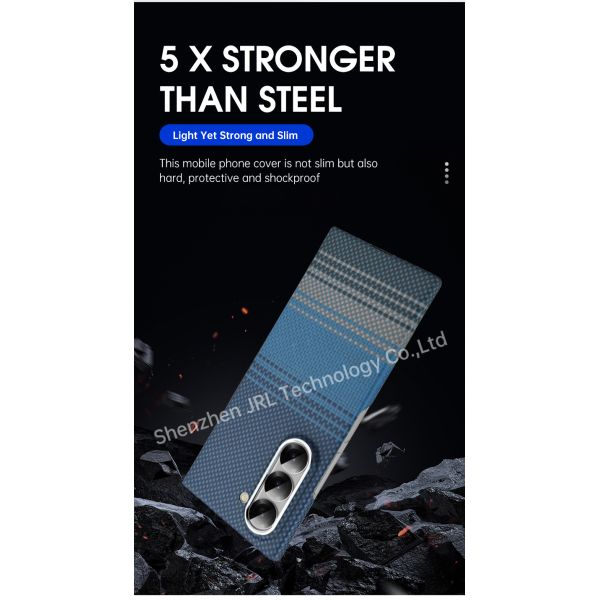 Customized Blue Color Strong Suction Aramid Fiber Phone Case For Samsung Galaxy Fold7