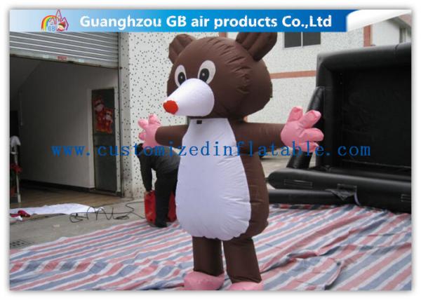 Quality Large Inflatable Cartoon Characters Costume , Inflatable Mickey Mouse 2.2m Movable for sale