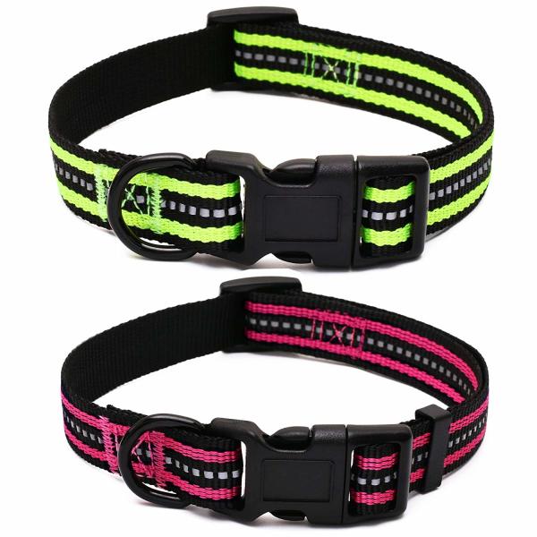 Highly Visible 3M Reflective Durable Soft Nylon Dog Collar