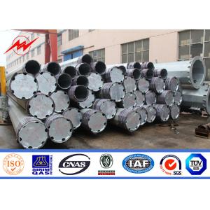 14m Outdoor 69kv Steel Transmission Poles Hot Dip Galvanization