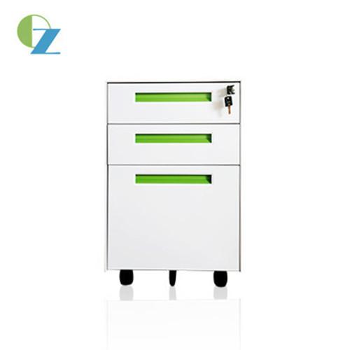 Quality Steel 3 Drawer Rolling File Cabinet Mobile Pedestal Use In Office Home Gym School for sale