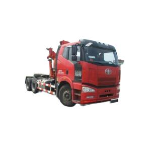 Buy cheap FAW Truck Mounted Crane Left Hand 6X6 6.3T Max lifting Capacity Knuckle Boom Crane product