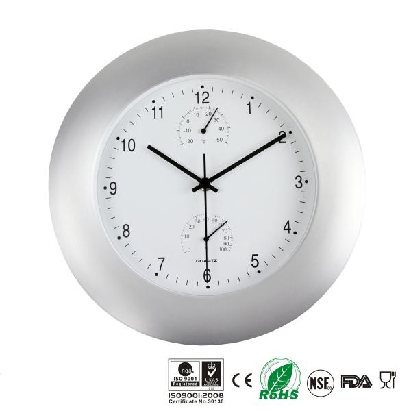 Quality Multifunctional Aluminium Frame Temp Humidity Monitor Large Dial Design for sale