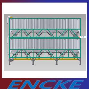 Bulk Cement Storage Horizontal Cement Silo With Dust Collector Capacity 57 M³ +57 M³