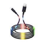 Voice Control Colorful LED Light Up Micro USB Data Cable For Phone Power Data