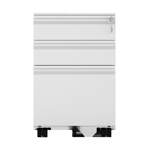 Quality 3 Drawer Mobile Metal File Cabinet With Lock for sale
