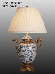 China Trophy Shape Porcelain 56cm X 91cm Decorative Table Lamp on sale