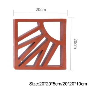 Chinese Red Decorative Terracotta Wall Tiles Brick 100mm Handmade Artistic