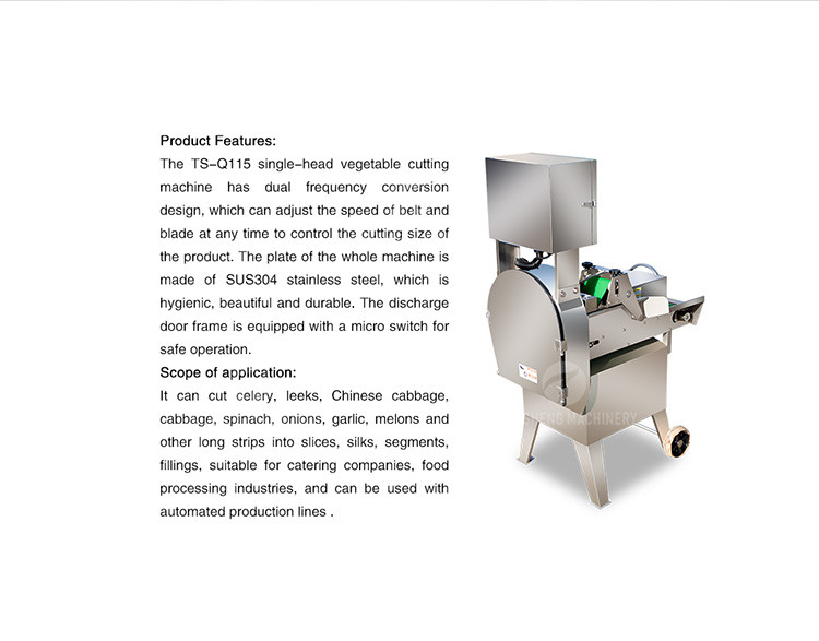 Celery Chinese Cabbage Vegetable Processing Machine Single Head Tengsheng