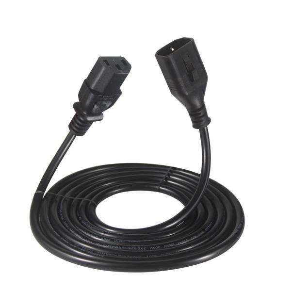 Quality OEM 1.5M Computer AC Electric Power Cord IEC C14 Plug To IEC C13 Female Connectors for sale