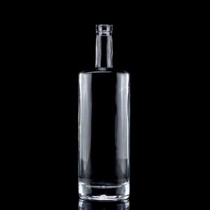 China 1750ml 1000ml Glass Bottles for Liquor Customized Round Vodka Bottle Versatile Usage on sale