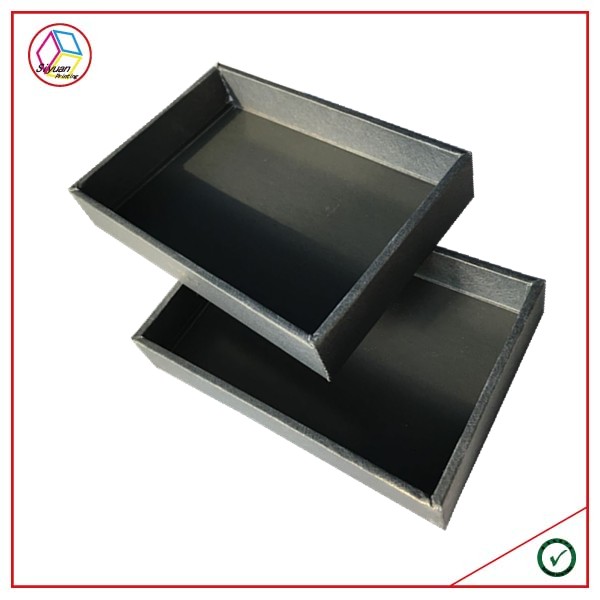 Gold Foil Black Flip Cosmetic Packaging Box With EVA Insert