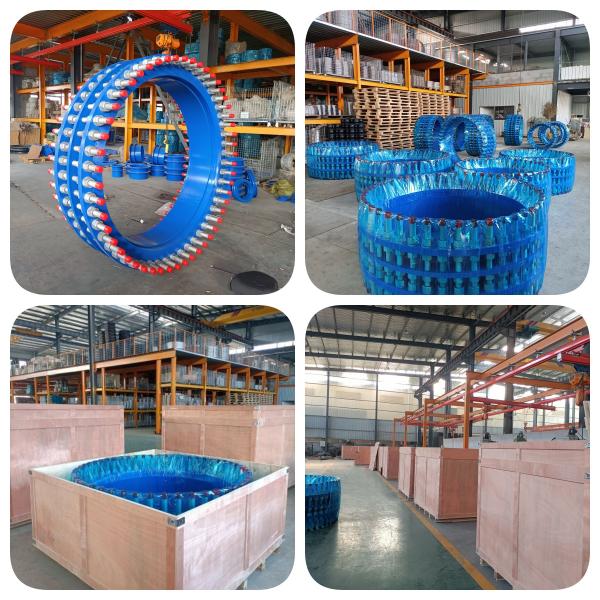 8" 4" 6" Flange Adapter Dn1600 Carbon Steel Blue Epoxy Resin Coated Flange Disassembly Joint