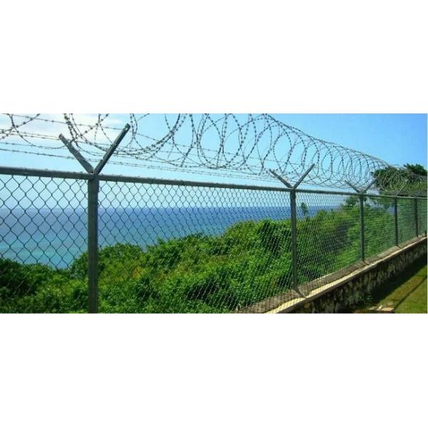 Coated Pvc 5x5mm Diamond Chain Link Fence Protection Of Animals Children And Props