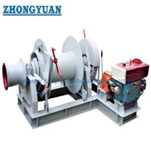 China Diesel Engine Driven Anchor Winch with Single Drum Single Warping End on sale