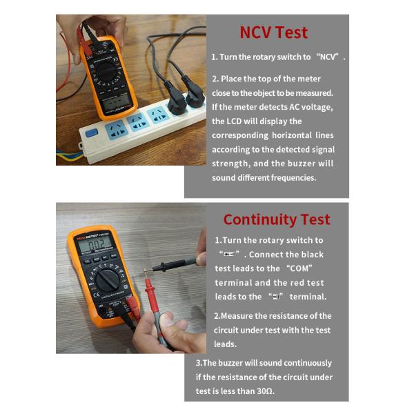Specialize Smart Automotive Digital Multimeter DC9V 6F22 Battery With NCV Function