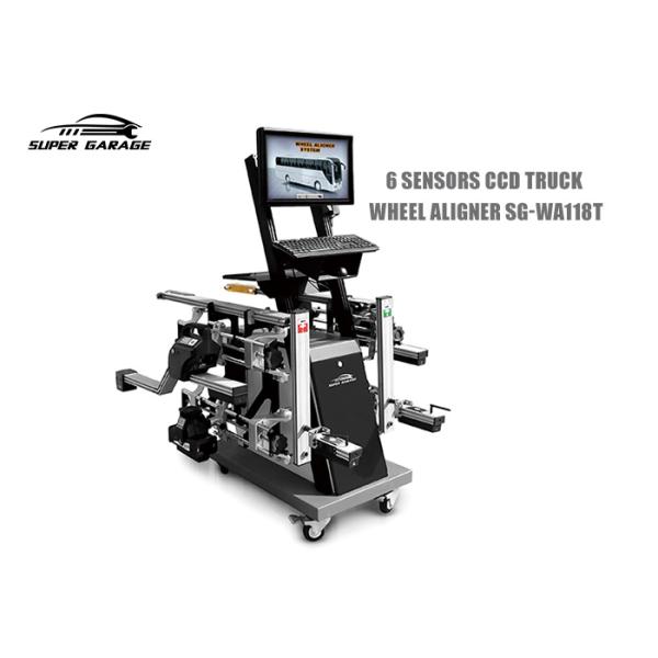 6 Sensors Truck Wheel Alignment Machine Multi Language CCD Type