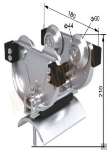Quality N35mta Series Middle I Beam Trolley , I Beam Festoon System In Silver Color for sale