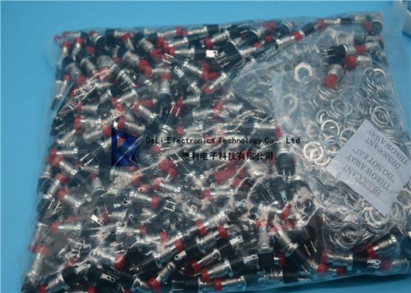 JL-BPS-R 27mm Reset Metal Push Button On Off Switch With Red Stem 100MΩ