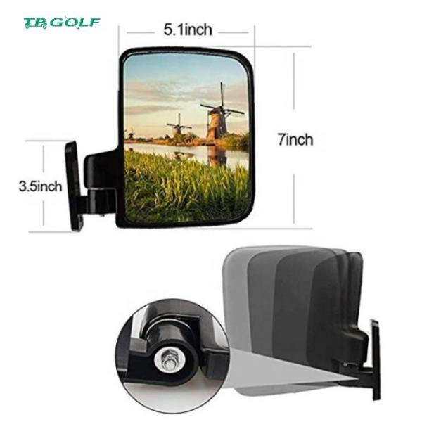 Vibration Resistant Golf Cart Side Mirrors
