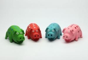 Buy cheap Color size customized durable latex pig toy dog toy chew product