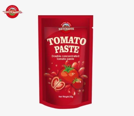 Complying With ISO HACCP And BRC Standards Our 50g Stand-Up Sachet Of Tomato