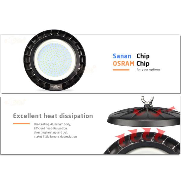KCD IP65 LED High Bay Lights Aluminum Body Industrial Super Brightness 200W
