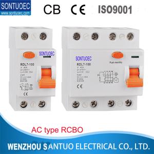 Buy cheap A or AC Type 2P 4P 30MA RCBO Circuit Breaker 6KA Automatically Disconnect STRO7-40 product