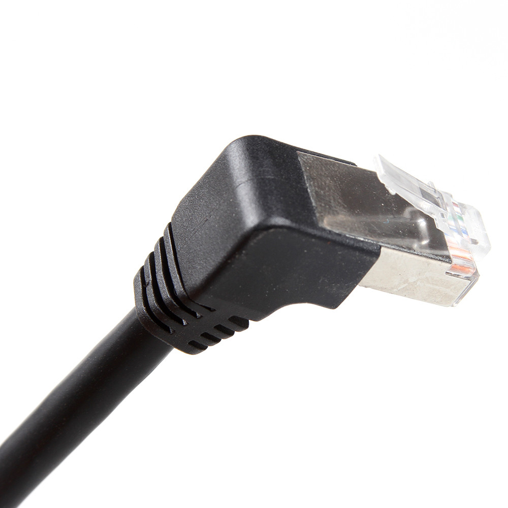 OEM Stable Cat7 Patch Cord 90 Degree To 270 Degree Upward Angled