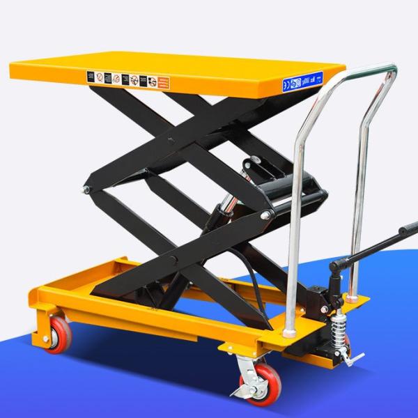 Quality 900x600mm Platform Hydraulic Table Lift Cart For Order Preparation Cargo Movement for sale